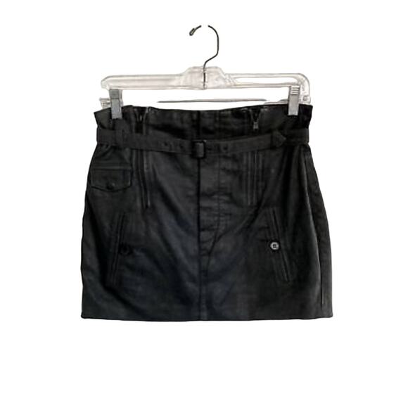 DIESEL Lamb Leather Mini Skirt Size 27 - Picture 3 of 12